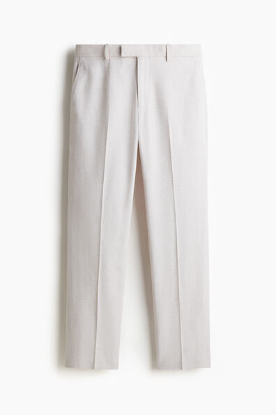 Regular Fit Tailored linen-blend trousers