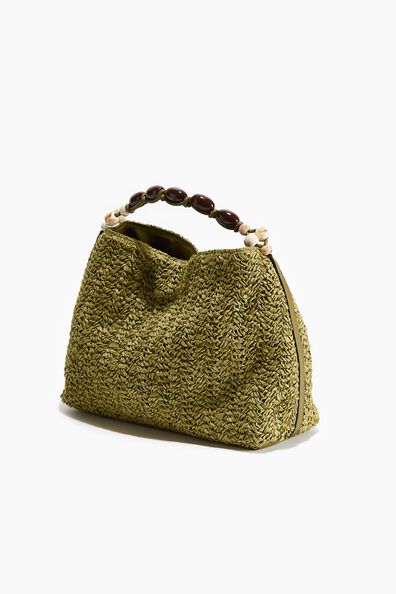 Straw shoulder bag