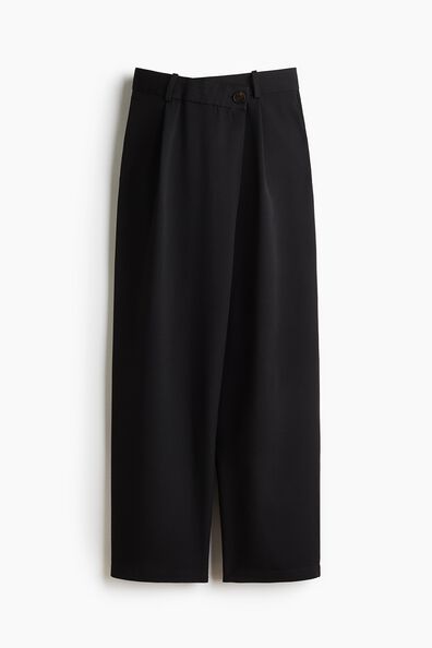 Wrapover tailored trousers