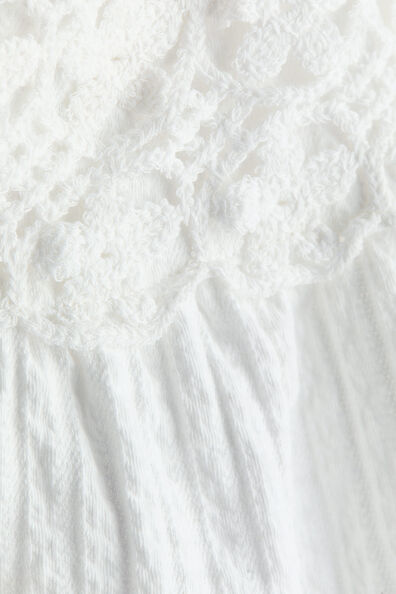 Frill-trimmed cotton top