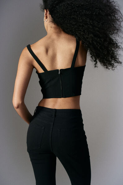 Twill corset top