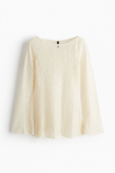 Sequined mesh top
