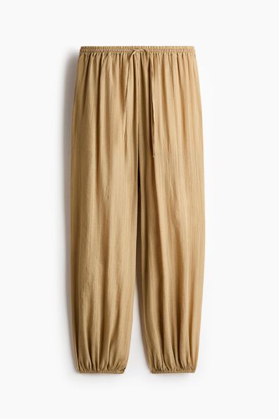 Crinkled balloon trousers