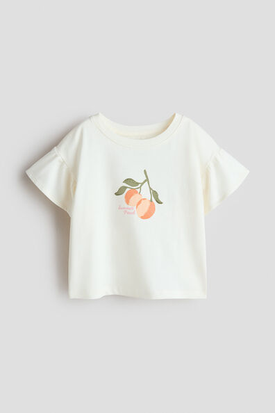 Print-motif cotton top