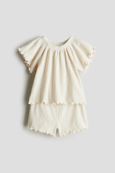2-piece ribbed jersey set