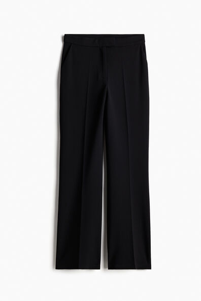 Flared jersey trousers