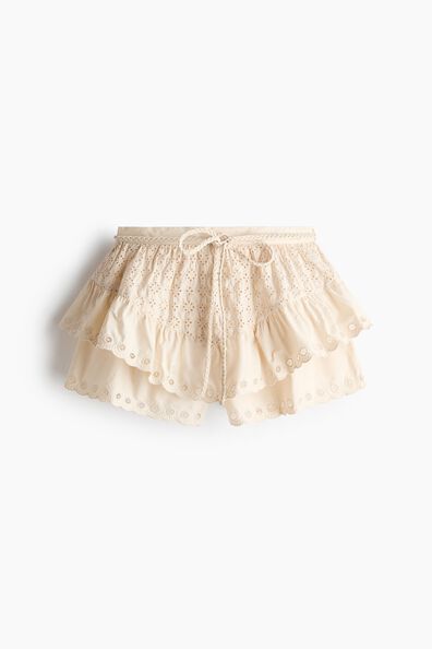 Broderie anglaise cotton shorts