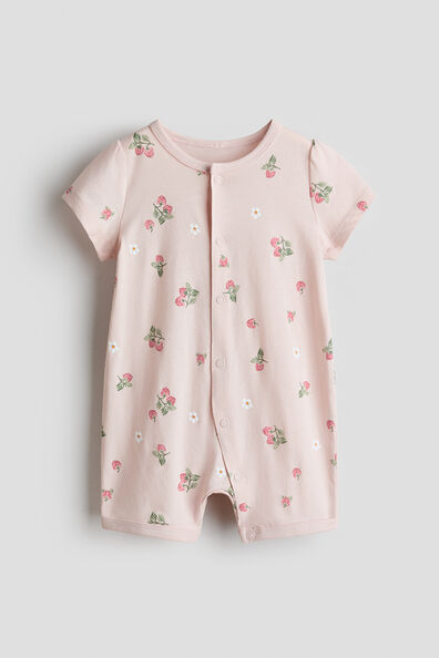 Short cotton sleepsuit