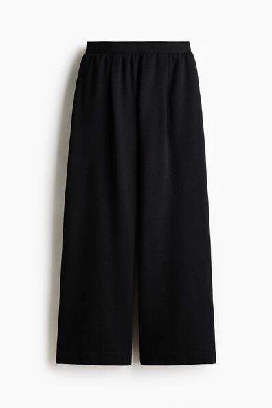 Wide interlock joggers