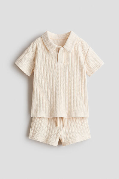 2-piece pointelle-knit set