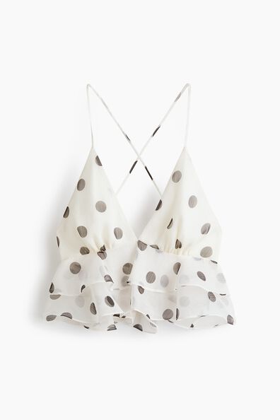 Flounced strappy top