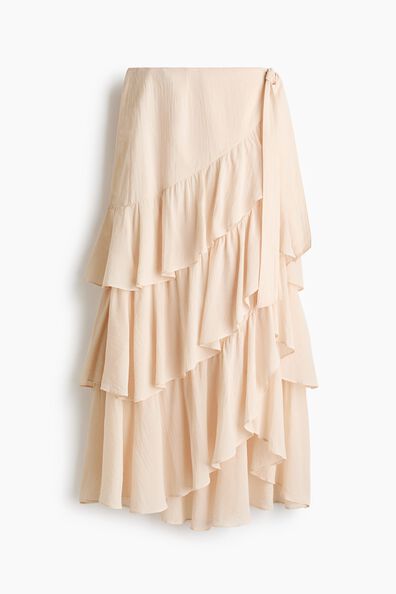 Tiered wrap skirt
