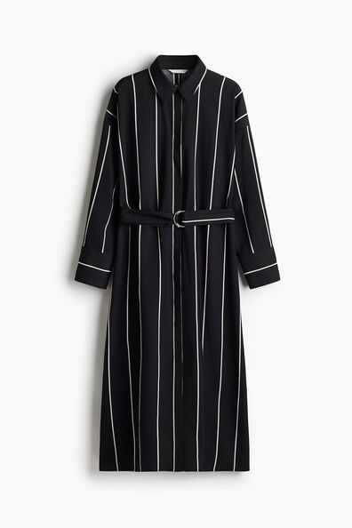 Belted shirt dress