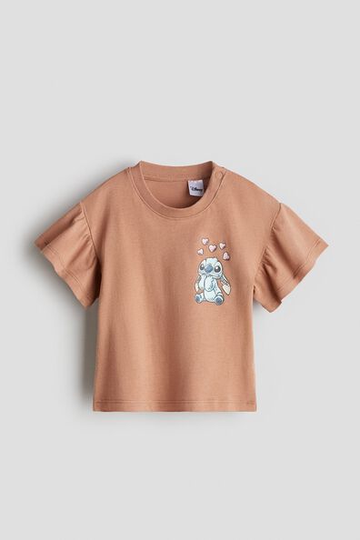 Print-motif cotton top