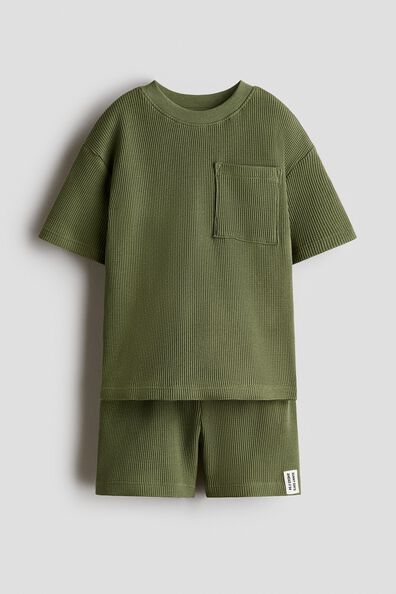 2-piece waffled cotton set