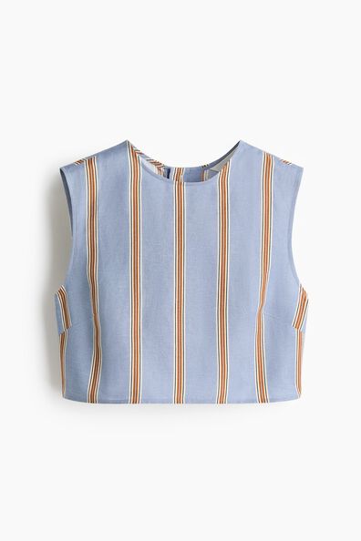 Cropped poplin top