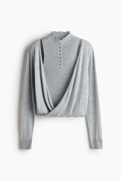 Layered knitted top