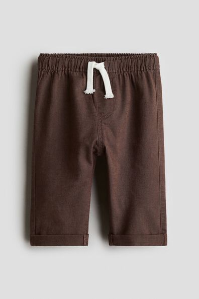 Linen-blend joggers