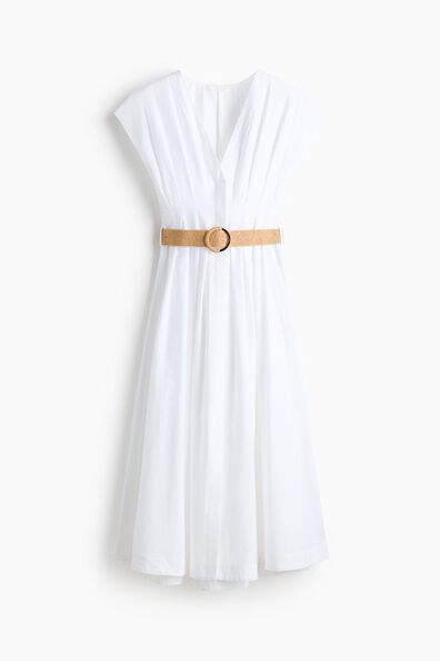 Belted cotton dress