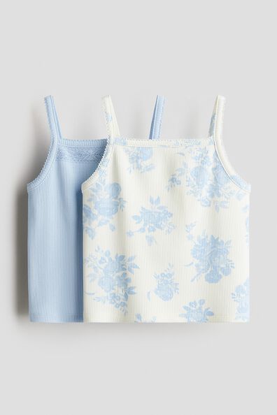 2-pack cotton strappy tops