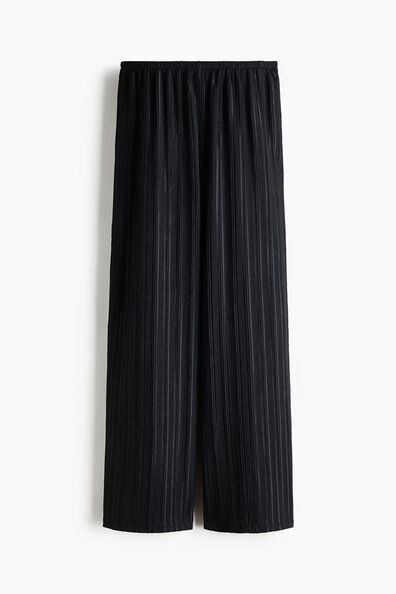 Crinkled pull-on trousers