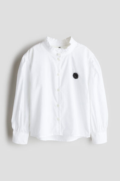 Frill-collar blouse