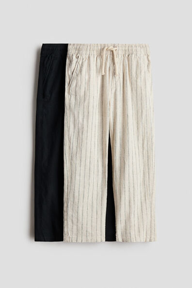 2-pack linen-blend trousers