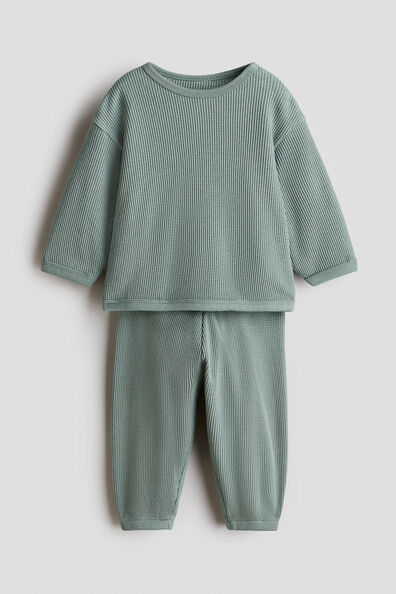 2-piece waffled cotton set