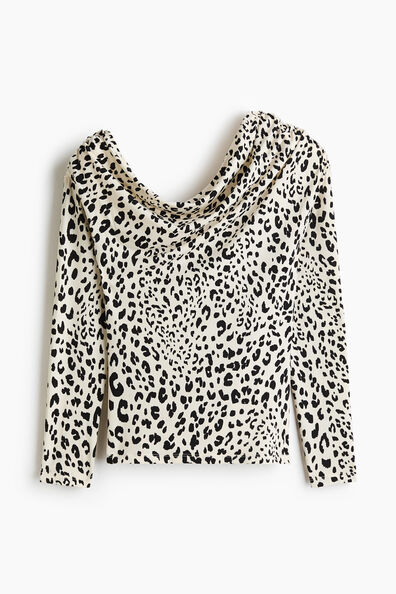 Draped one-shoulder top