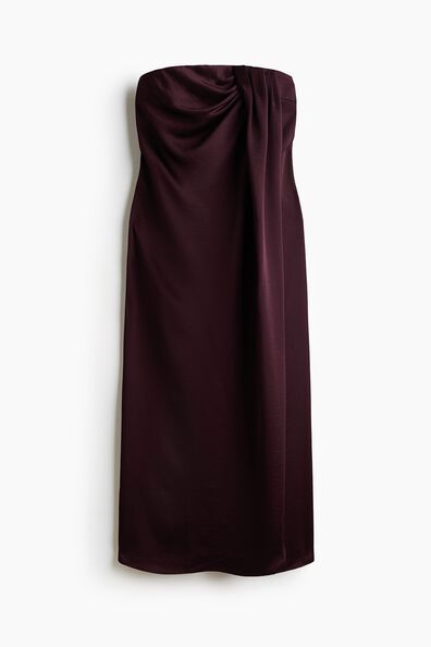 Satin bandeau dress