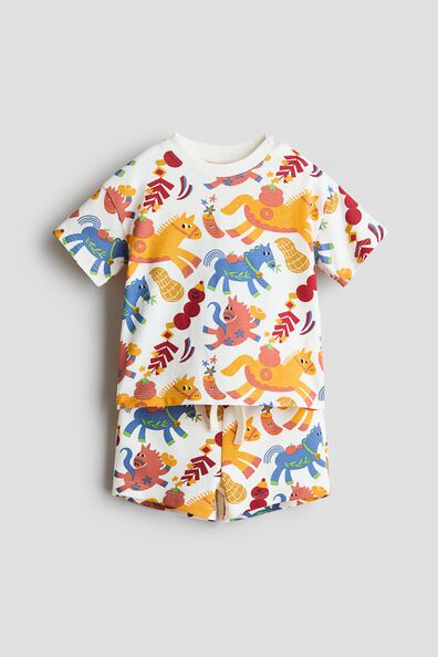 2-piece printed cotton set