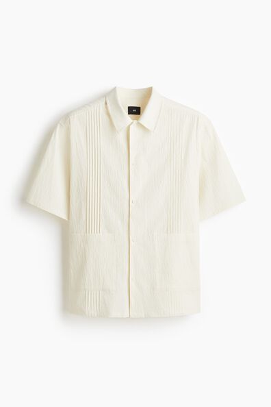 Loose Fit Textured short-sleeved shirt