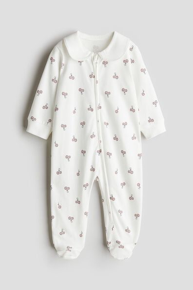 Collared zip-up sleepsuit