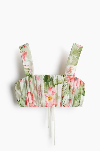 Pleated crop top