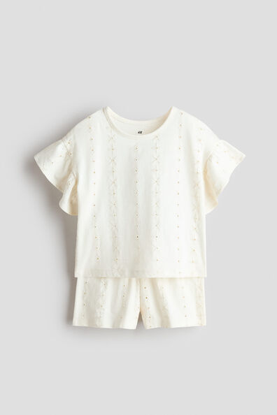 2-piece broderie anglaise set