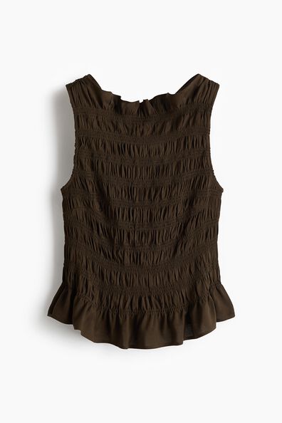 Smocked viscose top