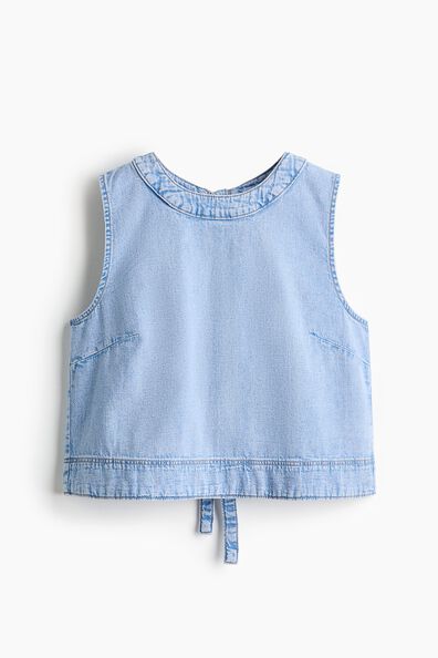 Open-back denim top