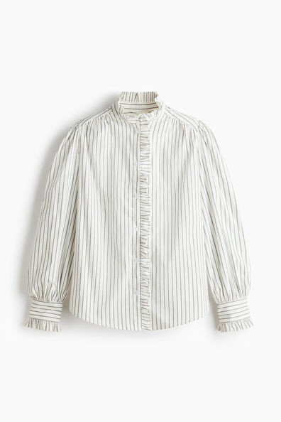 Frill-trimmed blouse