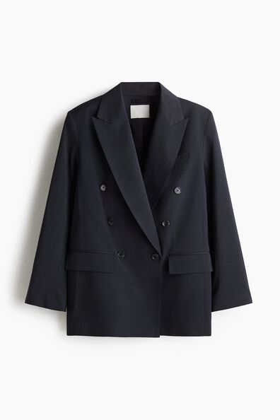 Oversized twill blazer