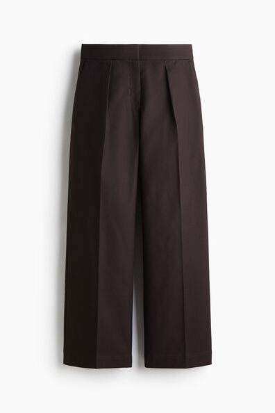 Wide twill trousers