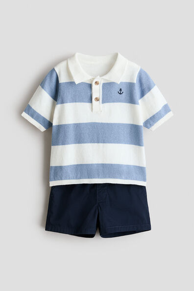 2-piece polo shirt and shorts set