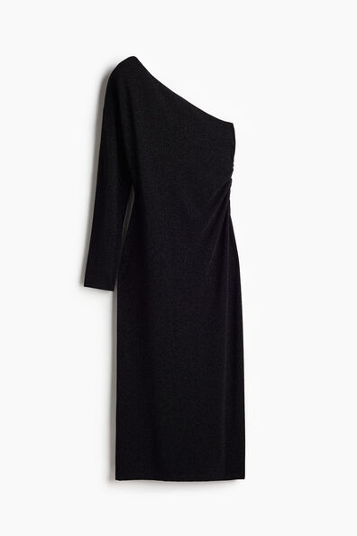 Glittery one-shoulder dress