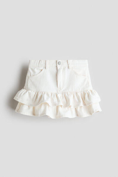 Denim frill skirt