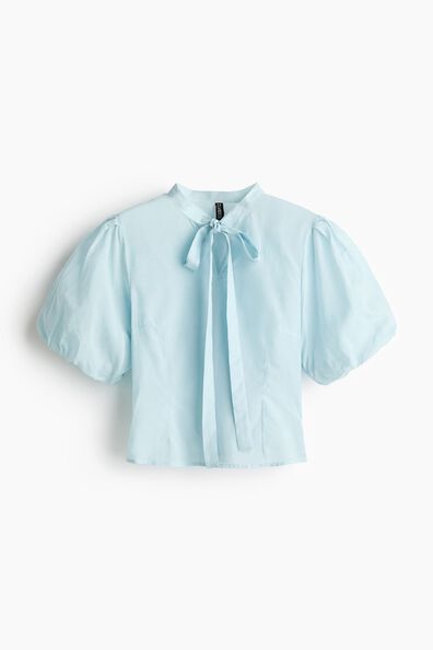 Puff-sleeved blouse