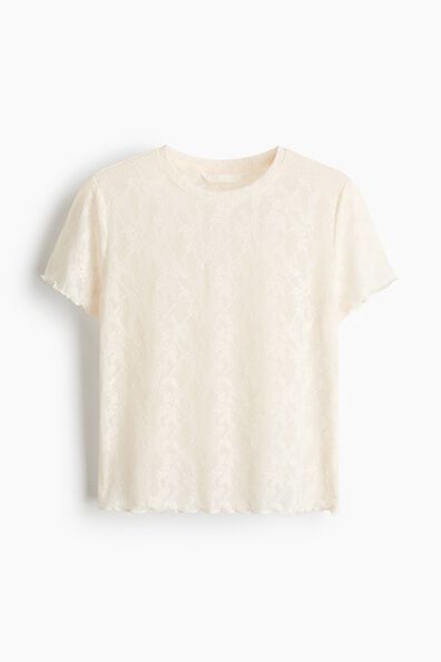 Fitted lace T-shirt