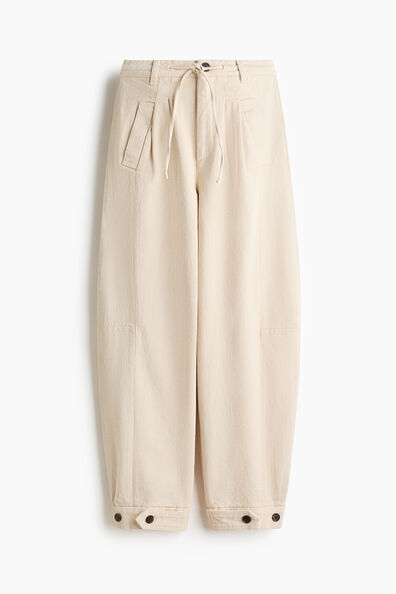 Barrel-leg denim trousers