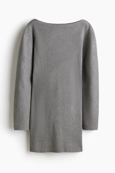 Rib-knit dress