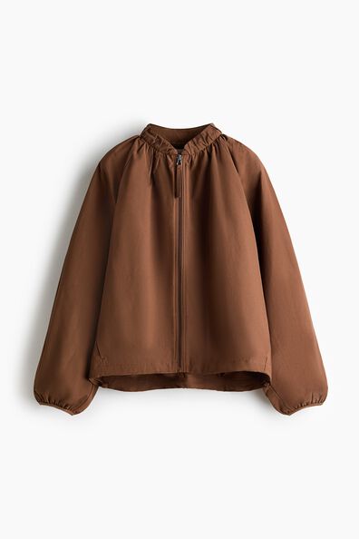 Gathered bomber jacket