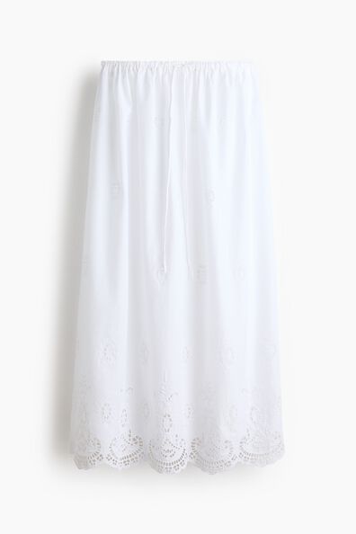Broderie anglaise drawstring skirt