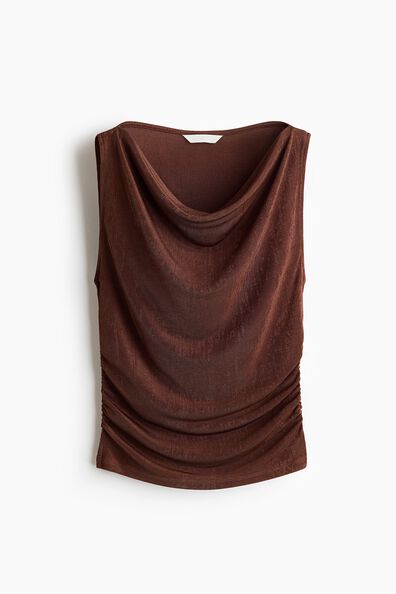 Draped jersey top